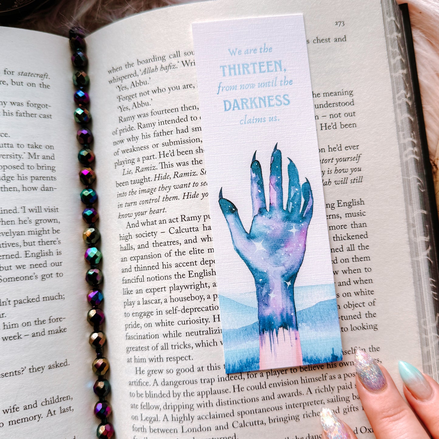 The Thirteen Watercolor Bookmark, Handmade Throne of Glass Bookmark Set