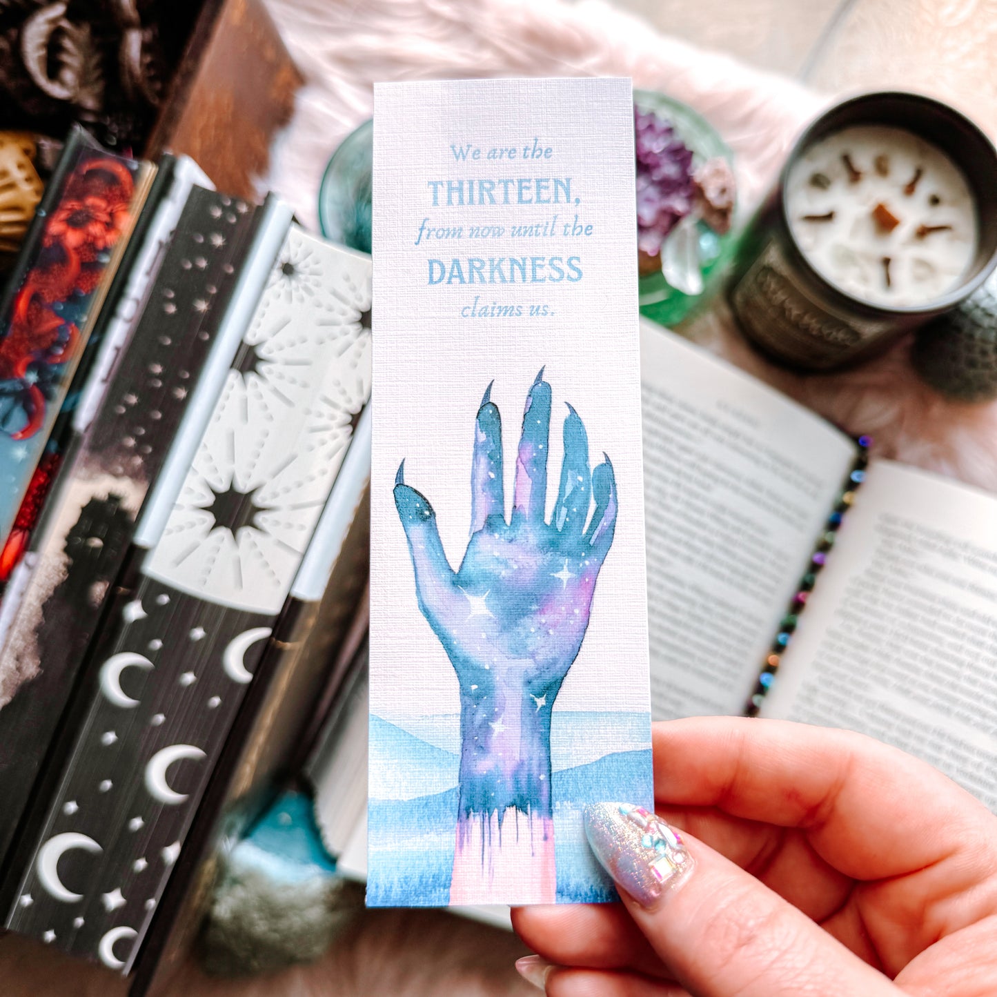 The Thirteen Watercolor Bookmark, Handmade Throne of Glass Bookmark Set