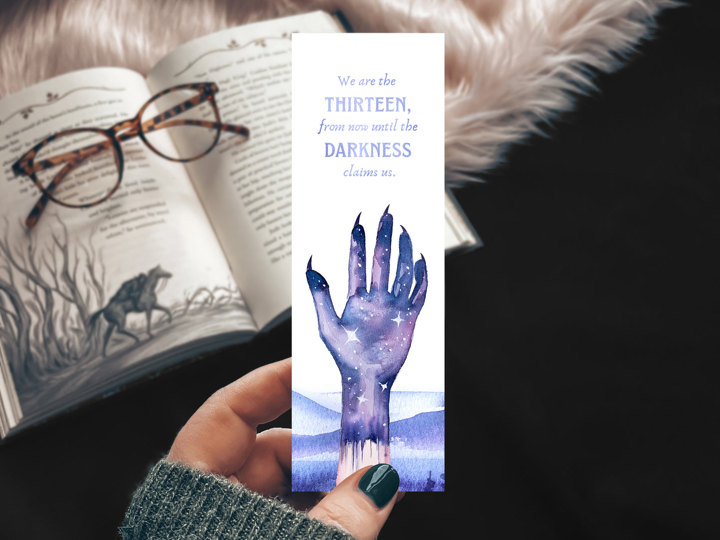 The Thirteen Watercolor Bookmark, Handmade Throne of Glass Bookmark Set
