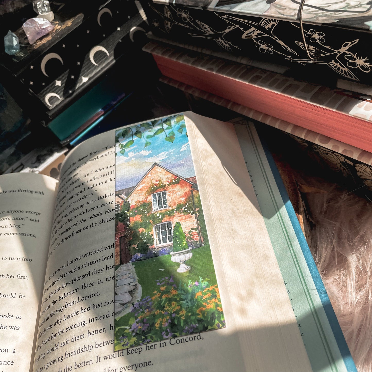 English Cottage Watercolor Bookmark