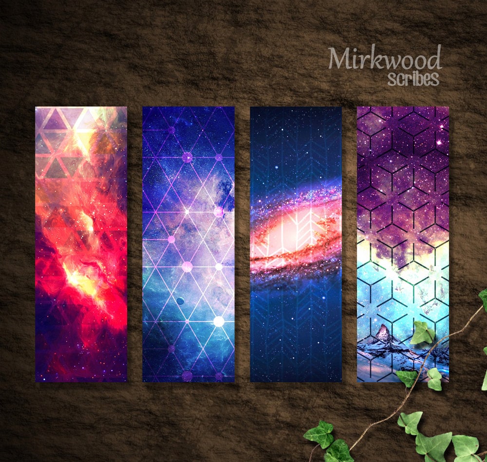 Printable Galaxy Bookmarks Set