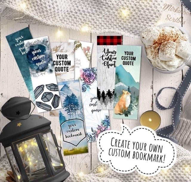 Personalized Bookmark, Customized Quote or Name Bookmark, Create Your Own Custom Bookmark