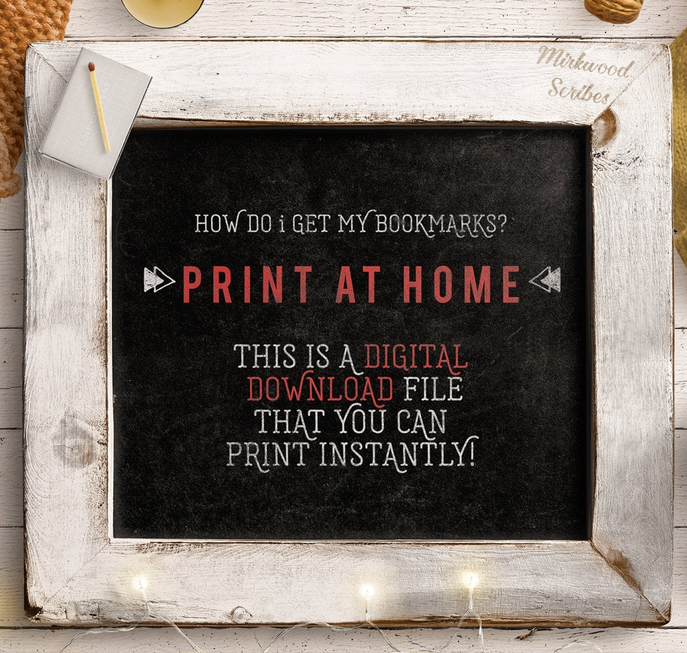 Printable Sleepy Hollow Bookmarks Set
