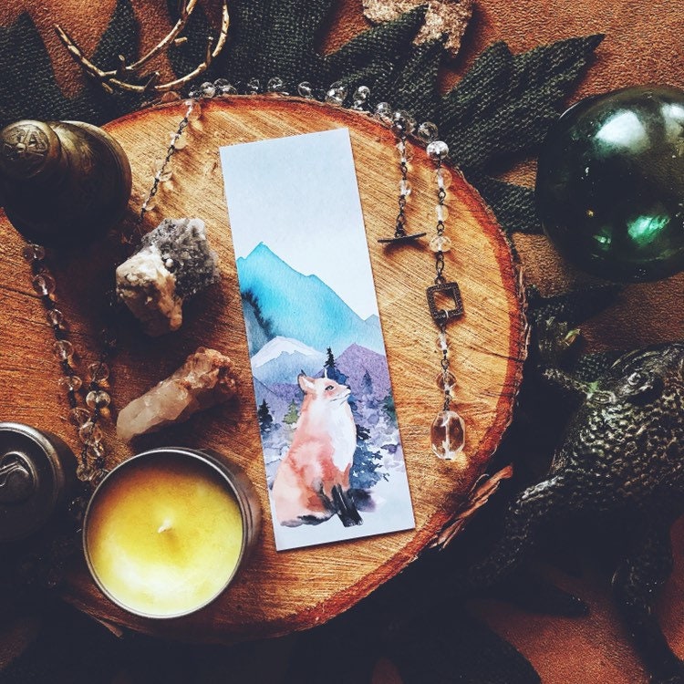 Fox Watercolor Bookmark Bundle