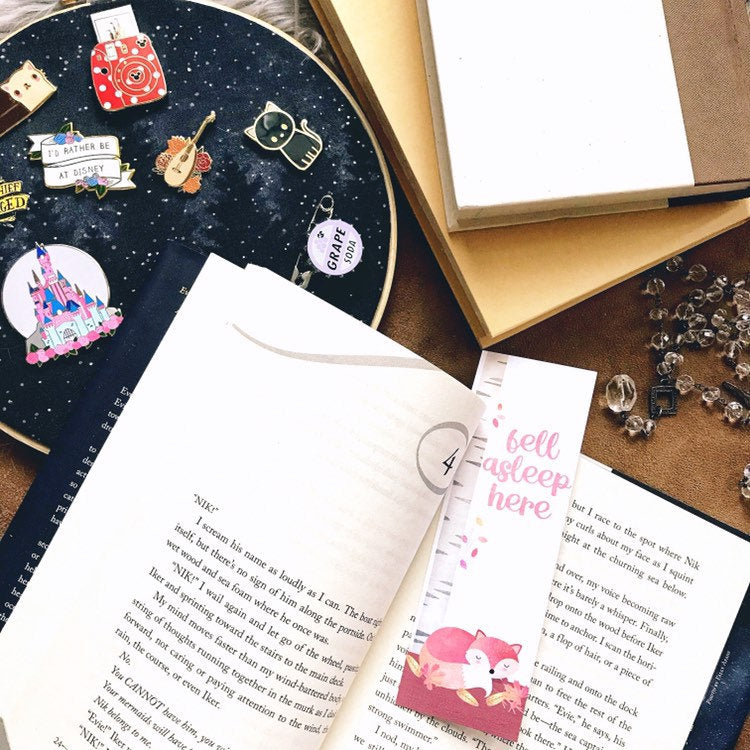 Fall Fox Watercolor Bookmark