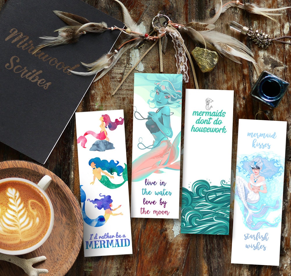 Mermaid Kisses and Starfish Wishes Bookmark