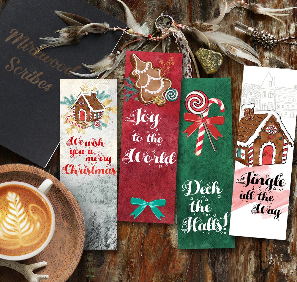 Merry Christmas Gingerbread House Bookmark