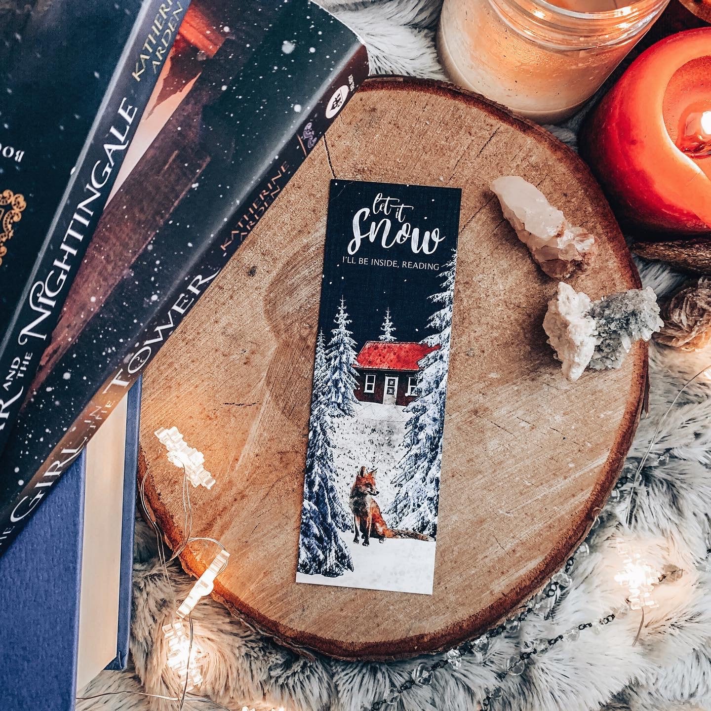 Let it Snow Christmas Fox Bookmark