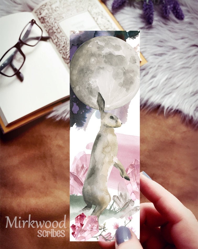 Watercolor Easter Rabbit Bookmark