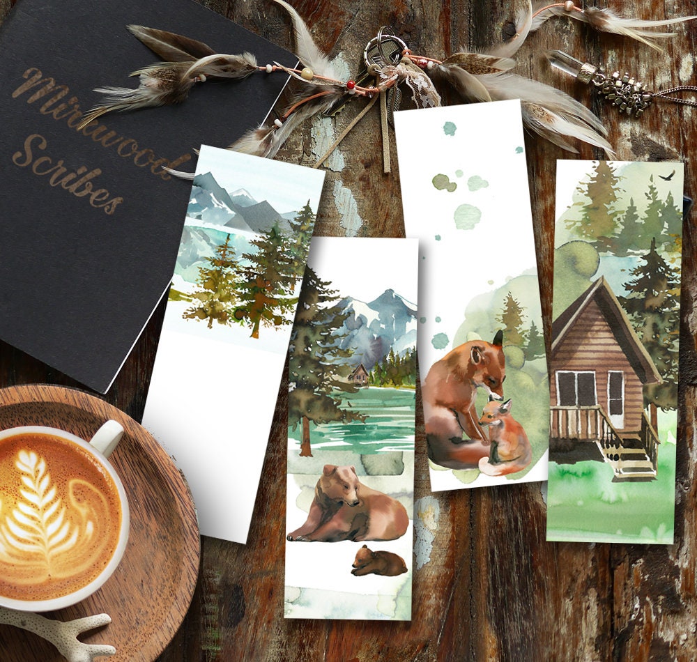 Grizzly Bear Watercolor Bookmark