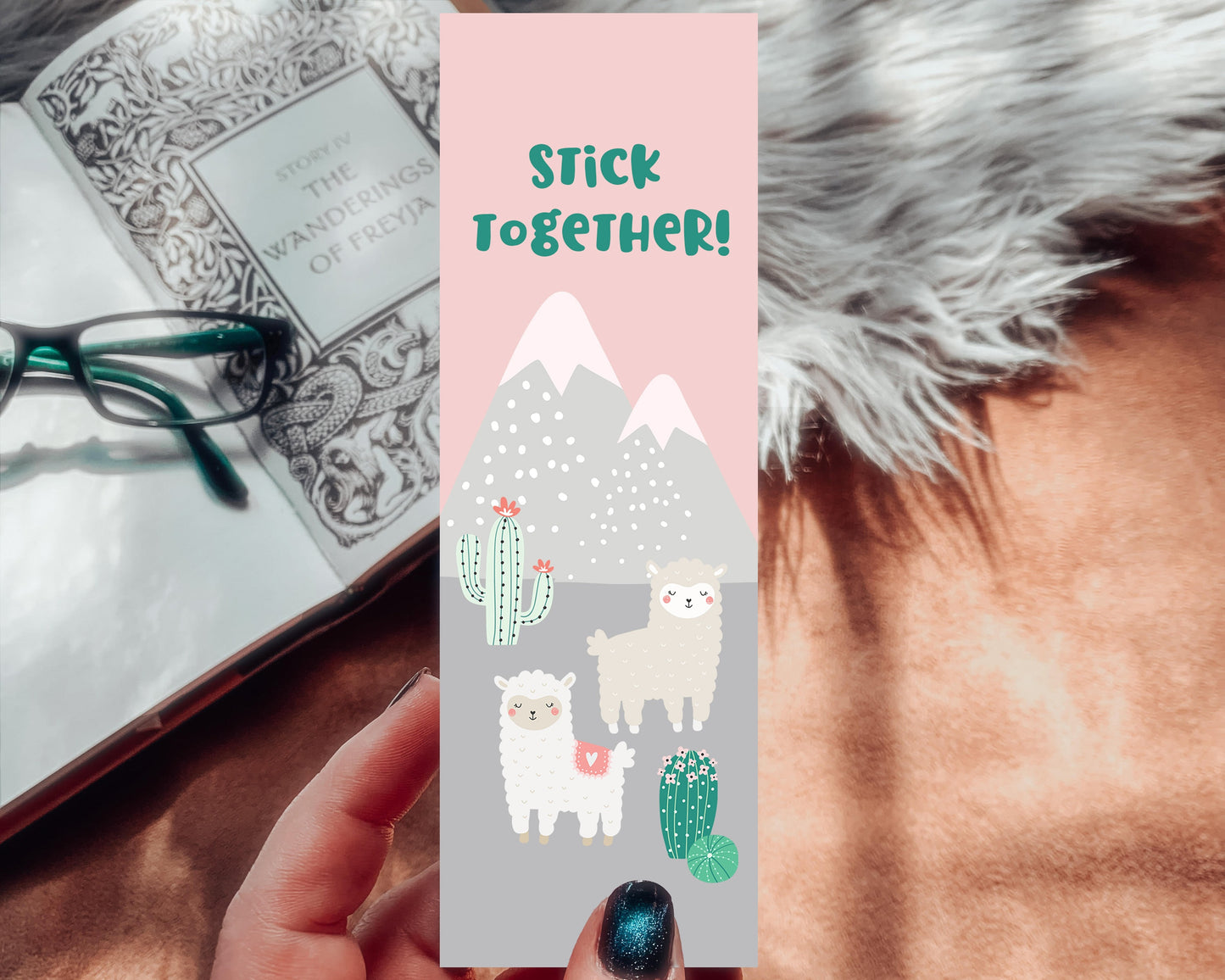 Cute Llama Bookmark