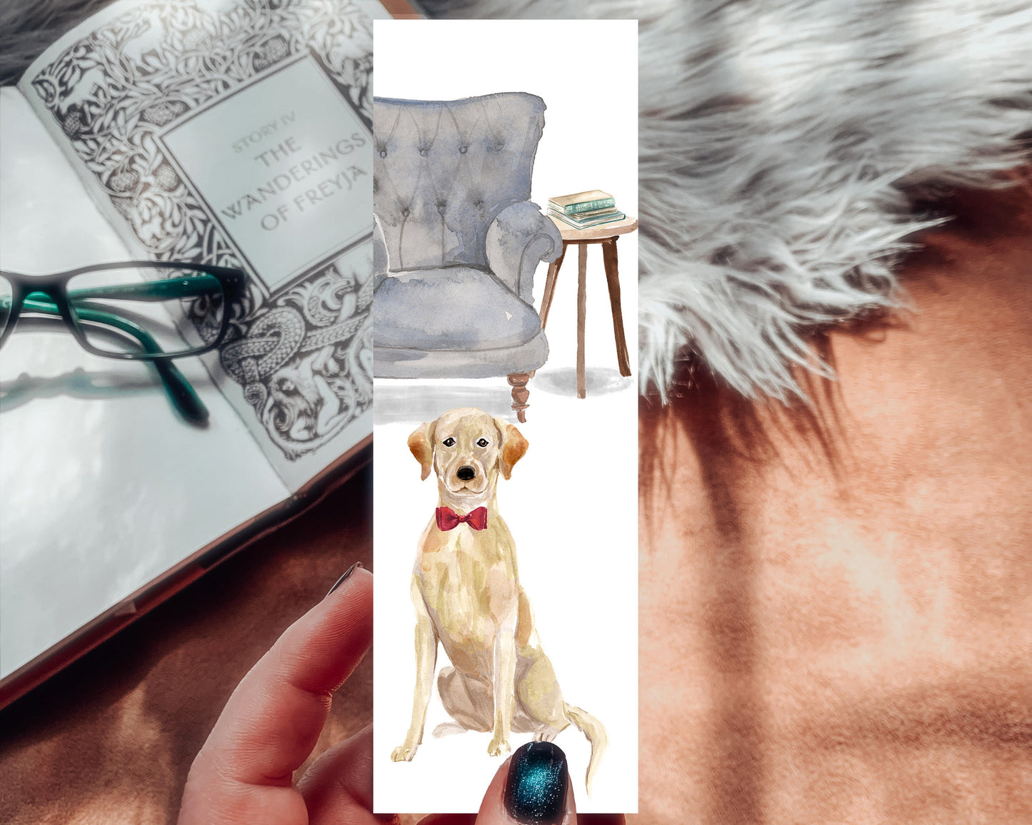 Labrador Retriever Watercolor Bookmark