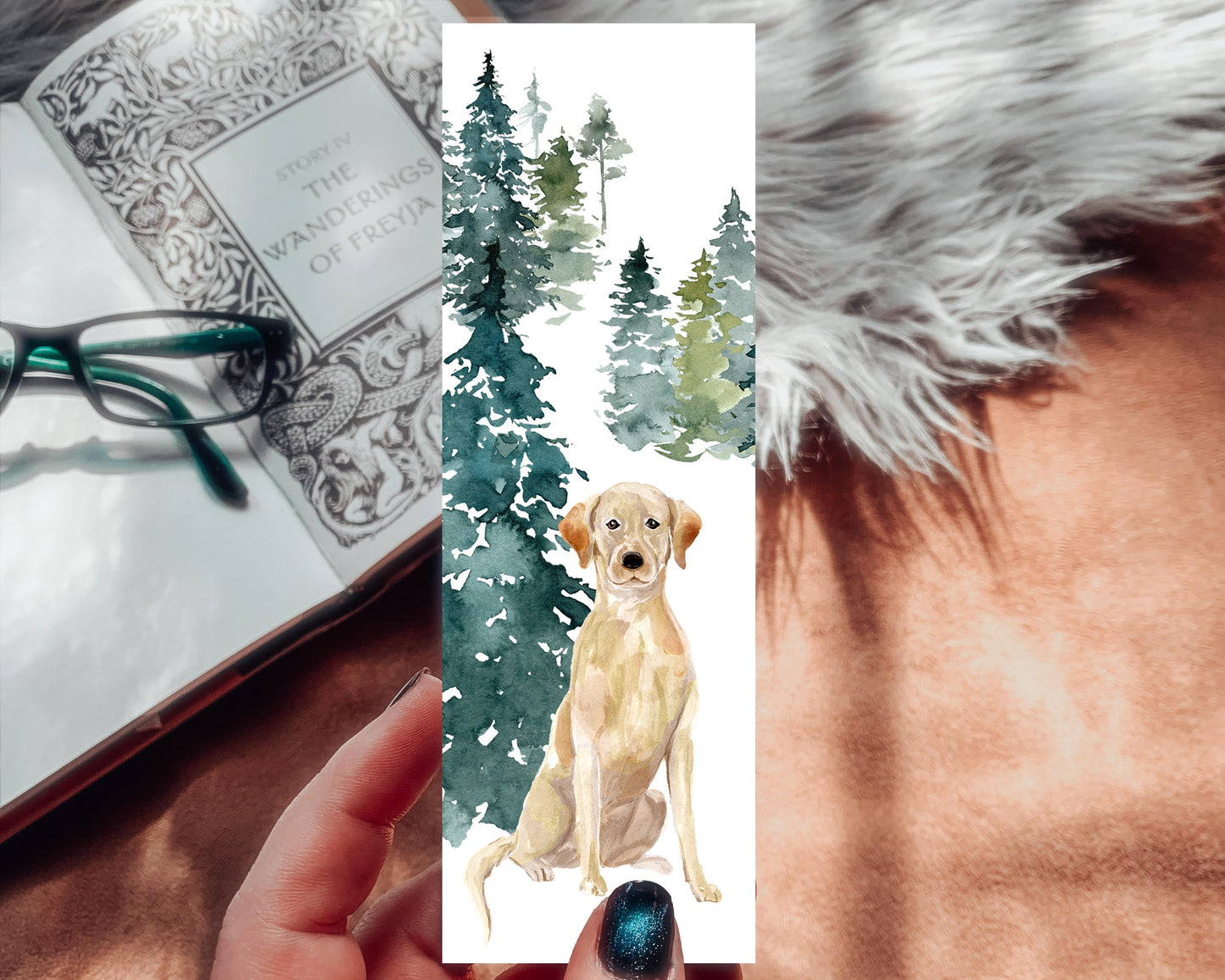 Yellow Labrador Watercolor Bookmark