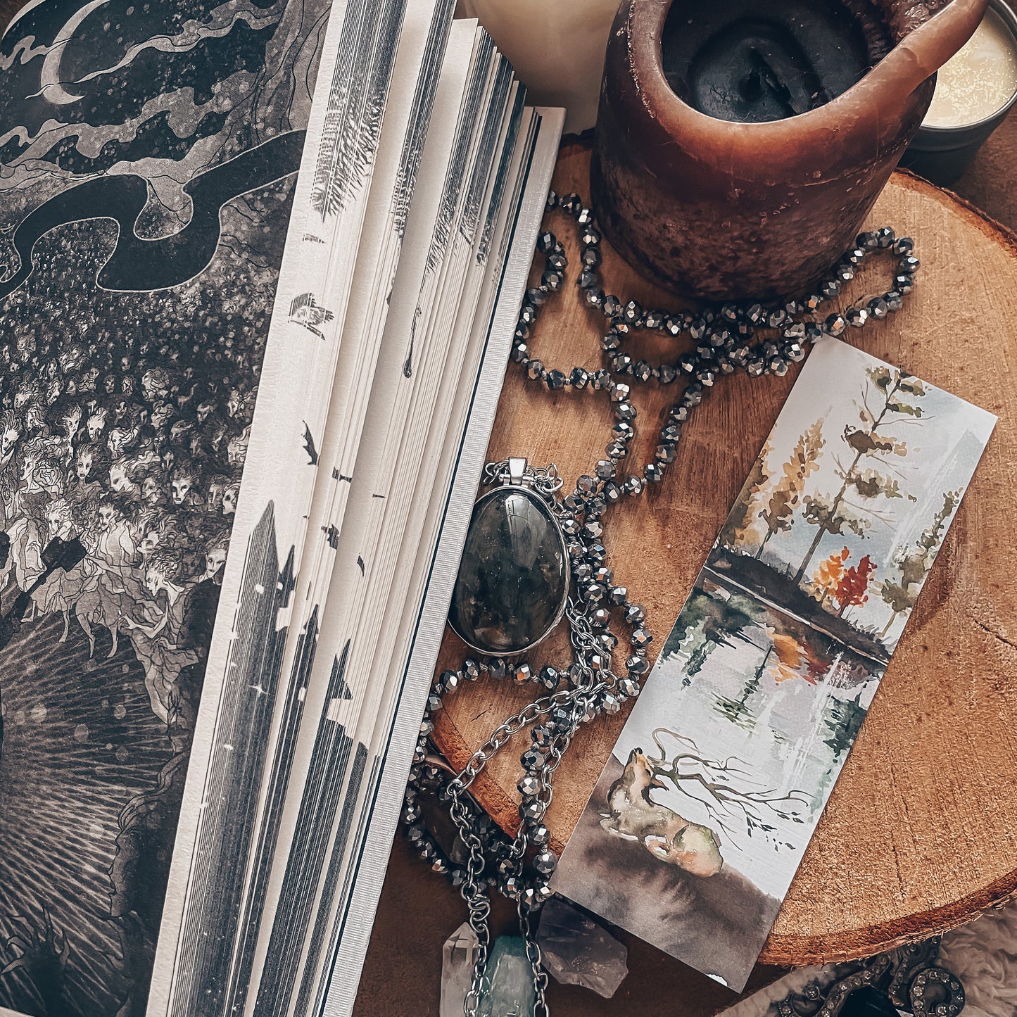 Autumn Deer Watercolor Bookmark