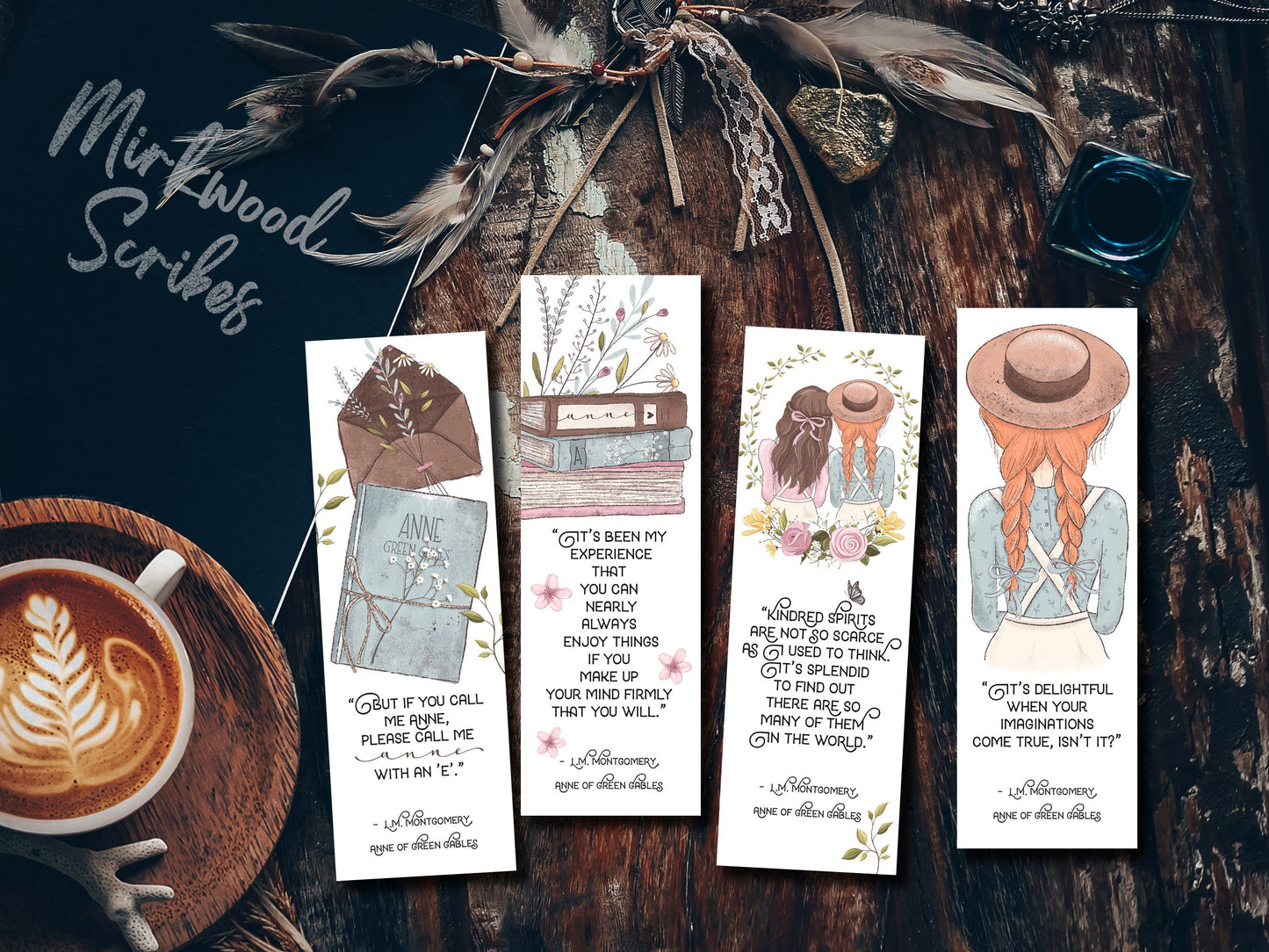 Watercolor Kindred Spirits Bookmark, Anne of Green Gables