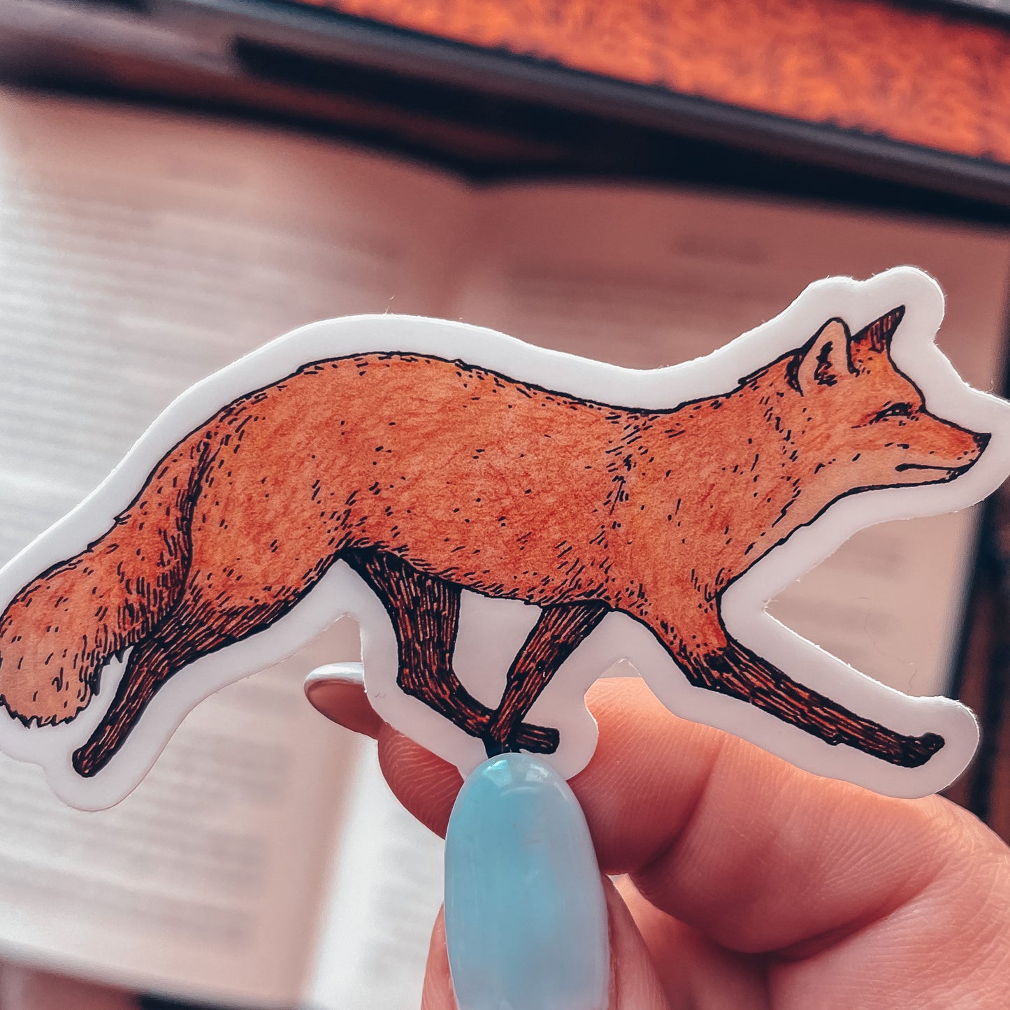 Running Fox Vinyl Sticker