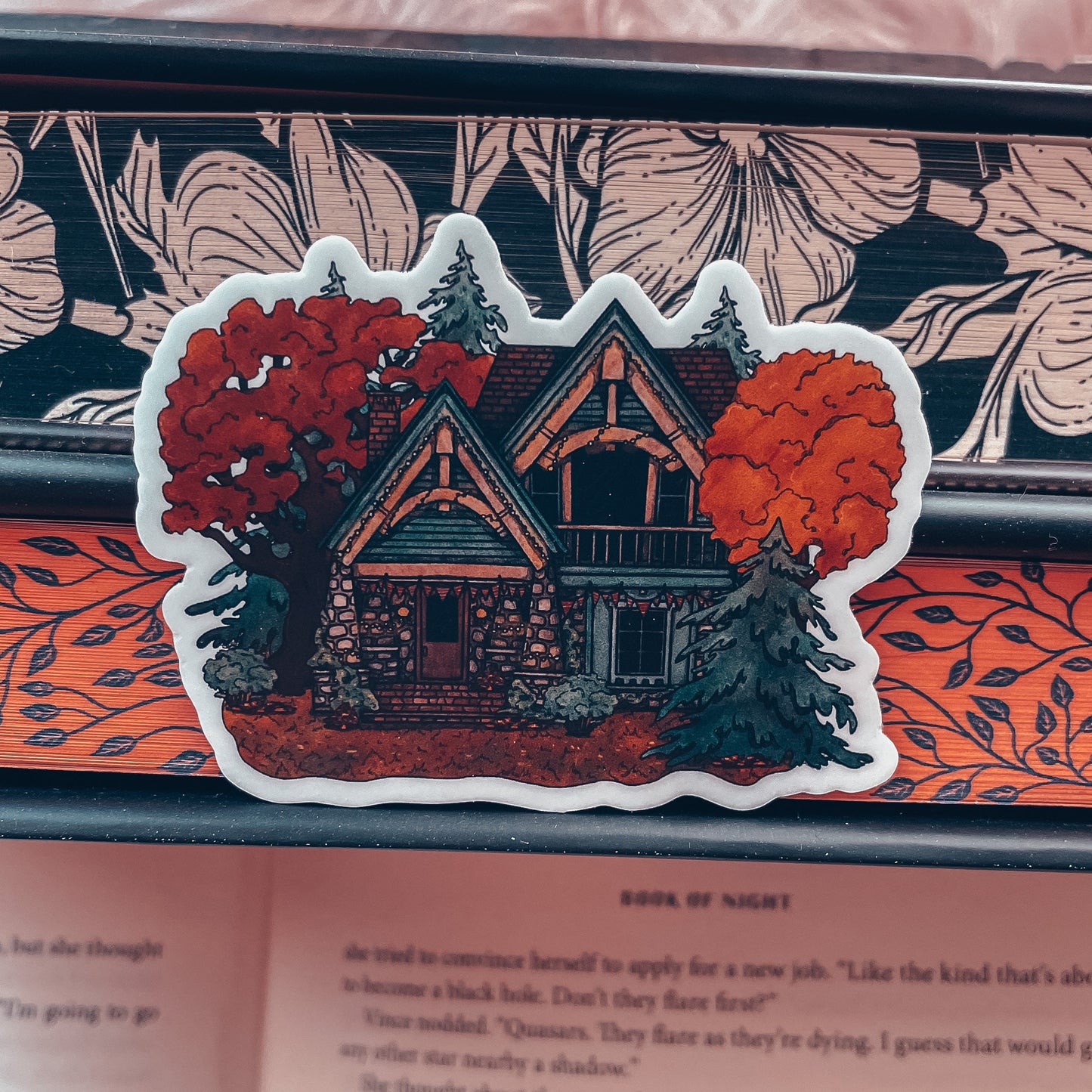 Cozy Fall Cottagecore Storybook Sticker