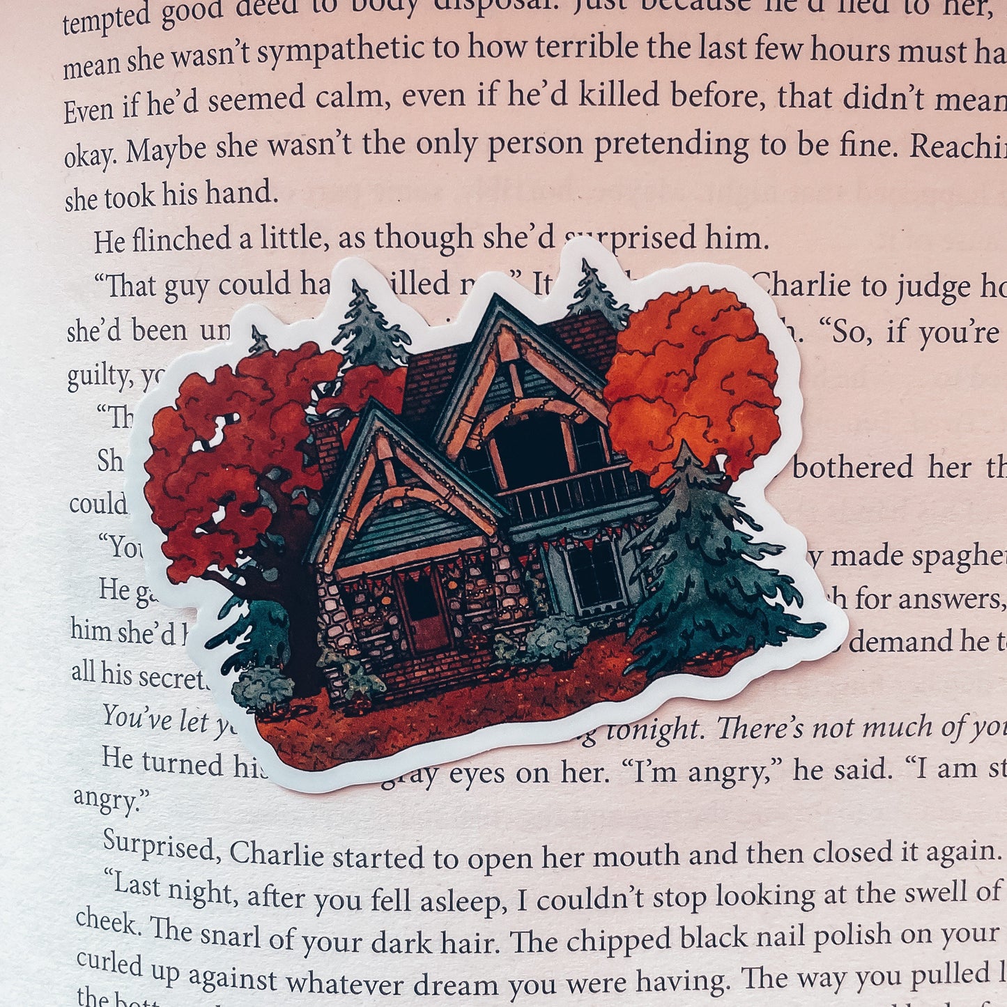 Cozy Fall Cottagecore Storybook Sticker