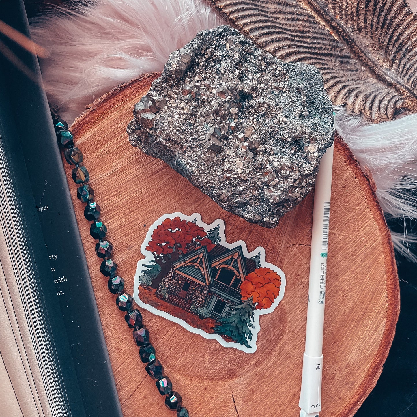 Cozy Fall Cottagecore Storybook Sticker