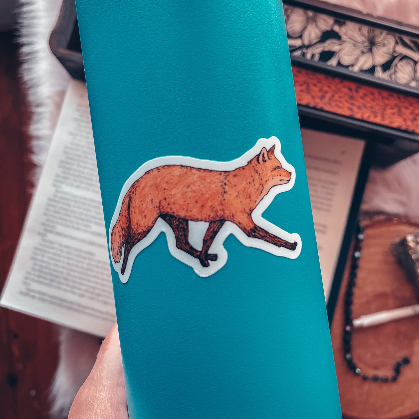 Running Fox Vinyl Sticker