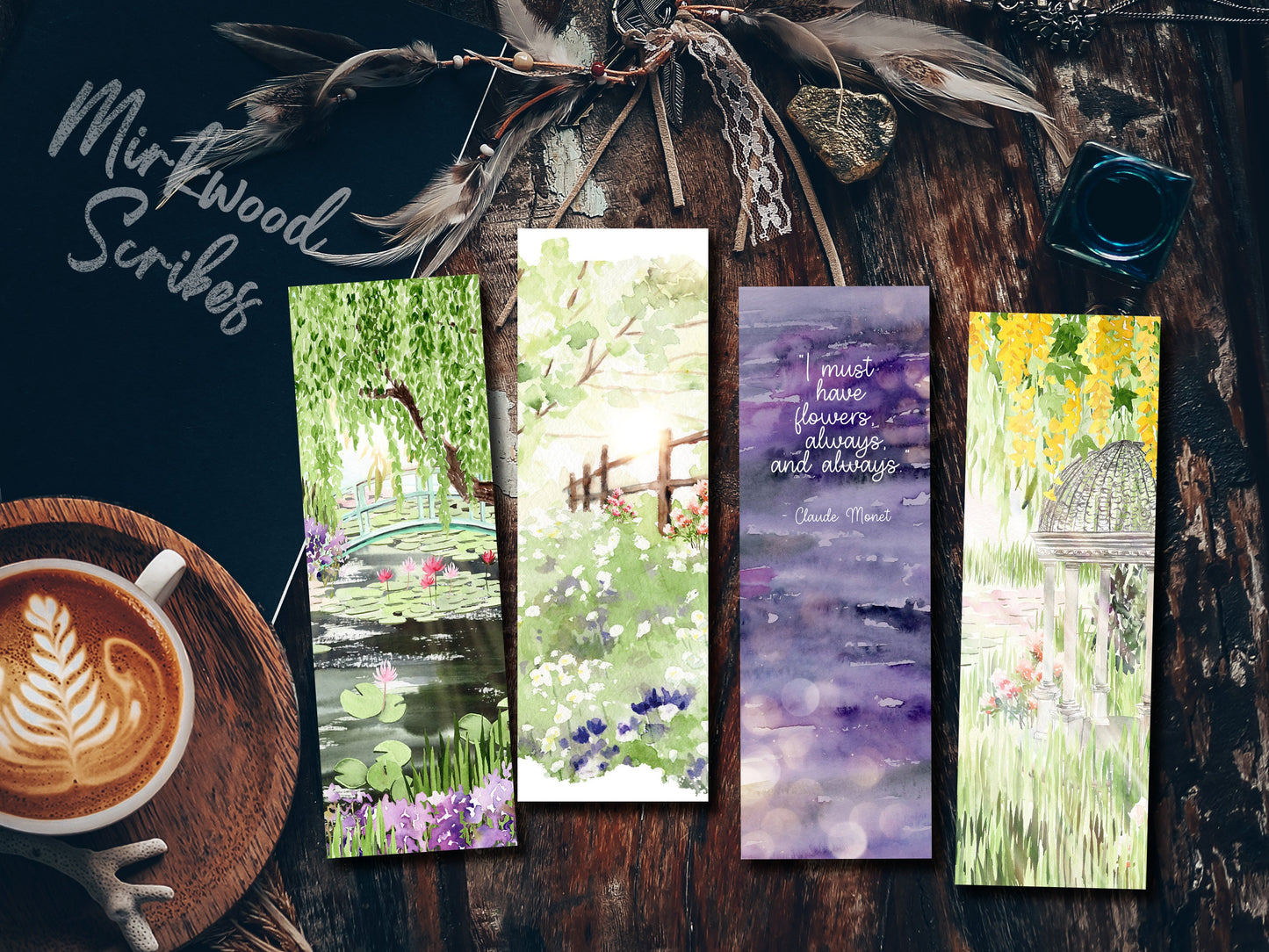 Monet Style Garden Bookmark