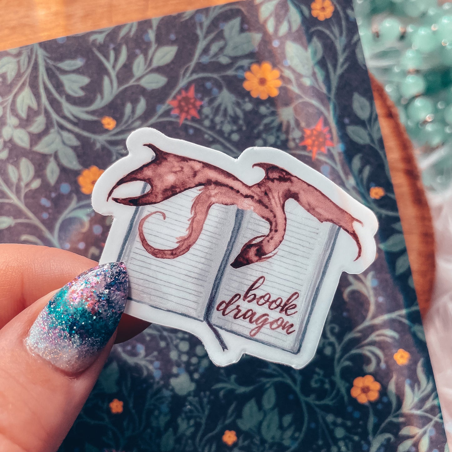 Red Book Dragon Vinyl Sticker