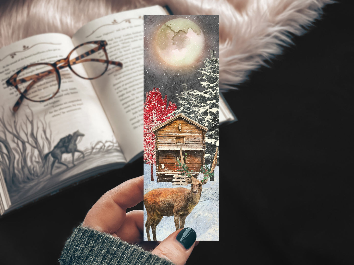 Christmas Deer Bookmark