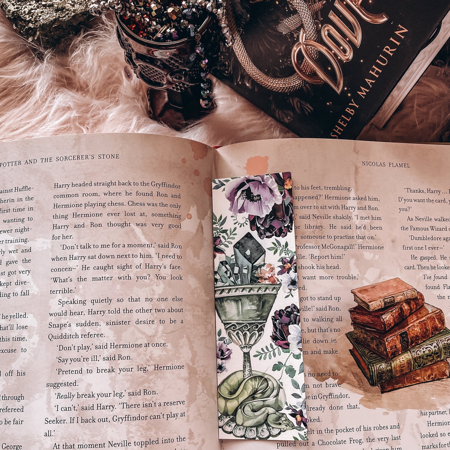 Snake Goblet Watercolor Bookmark