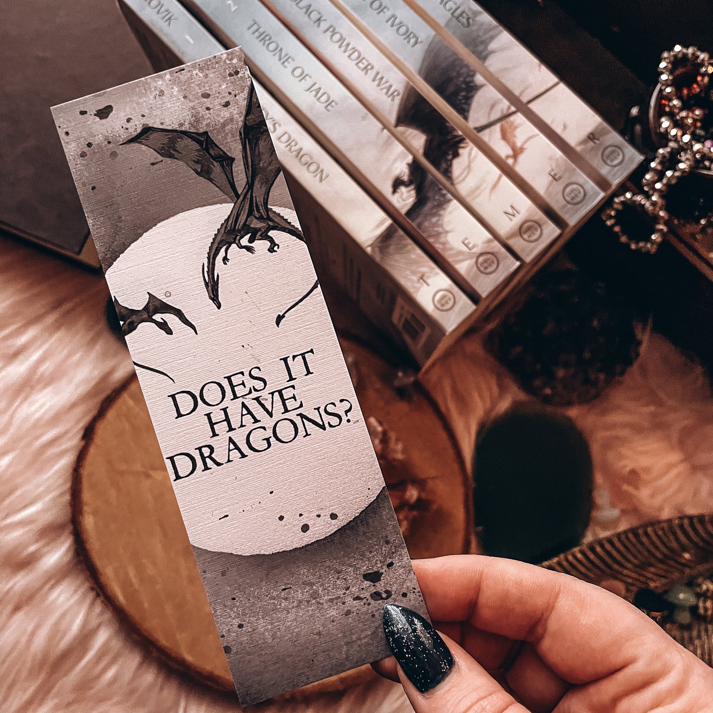 Does it Have Dragons? Watercolor Bookmark