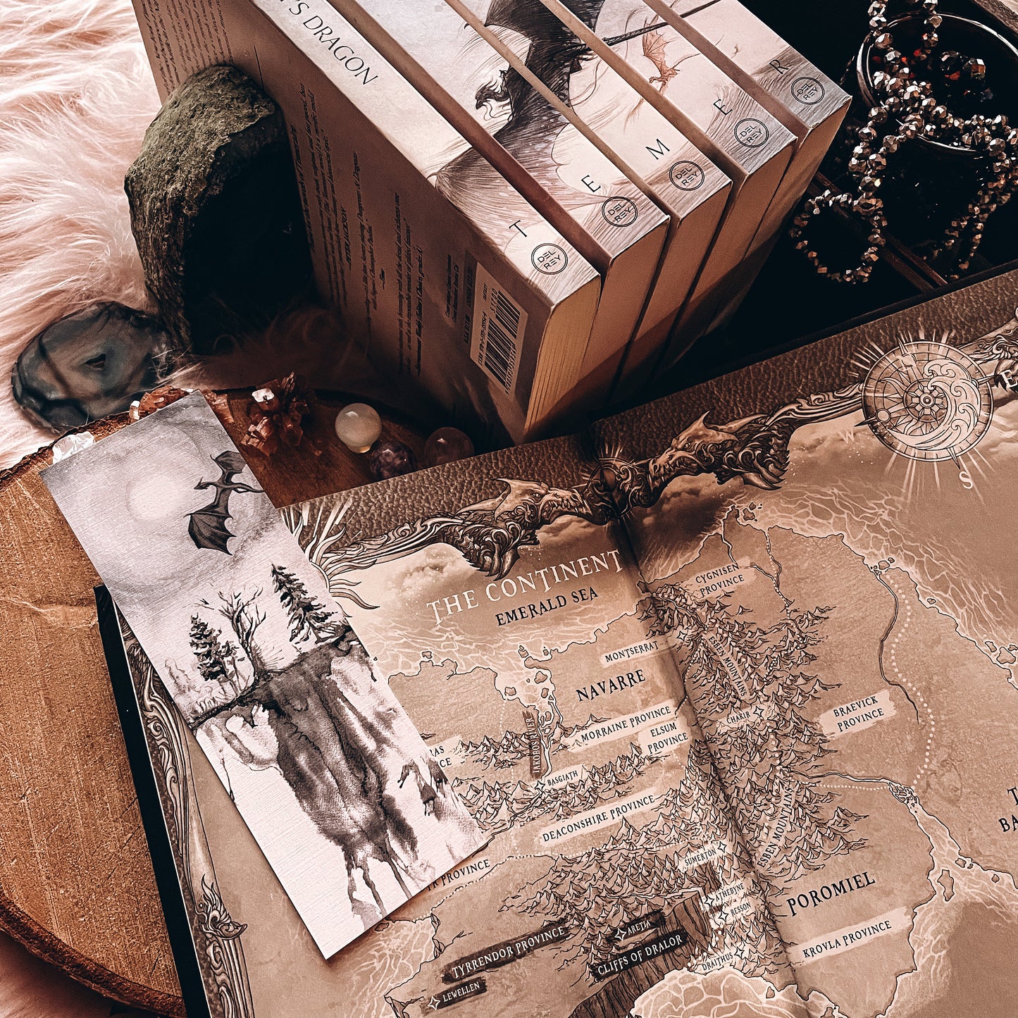 Black Dragon Watercolor Bookmark