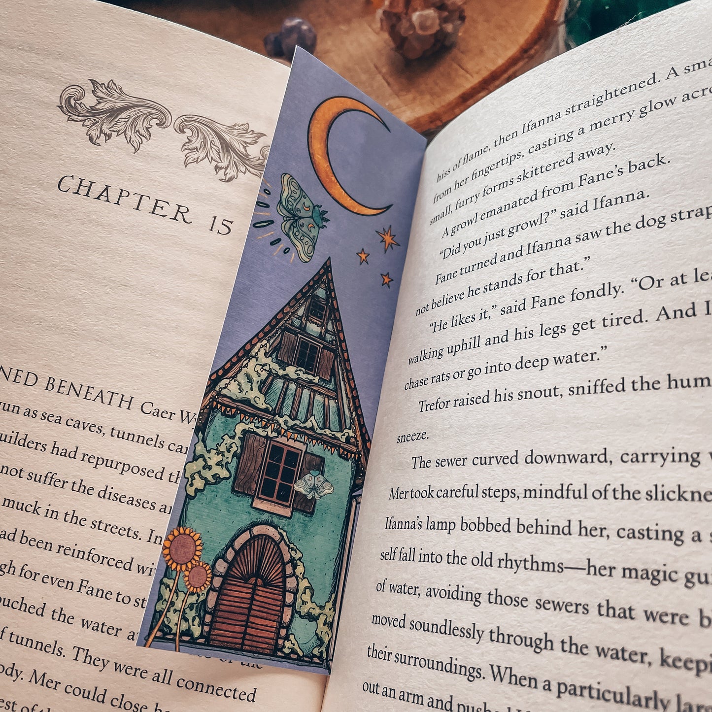 Lunar Moth Cottagecore Bookmark