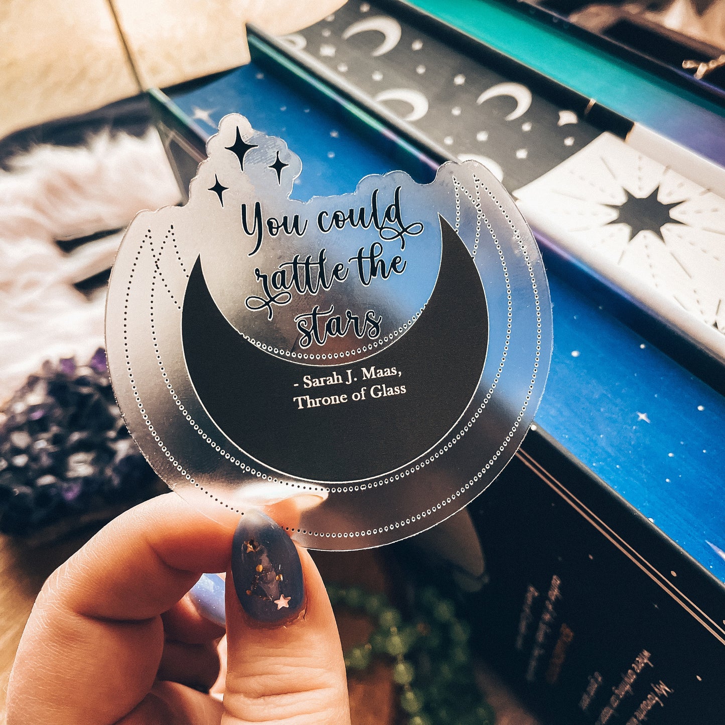 Throne of Glass Clear Sticker, You Could Rattle the Stars