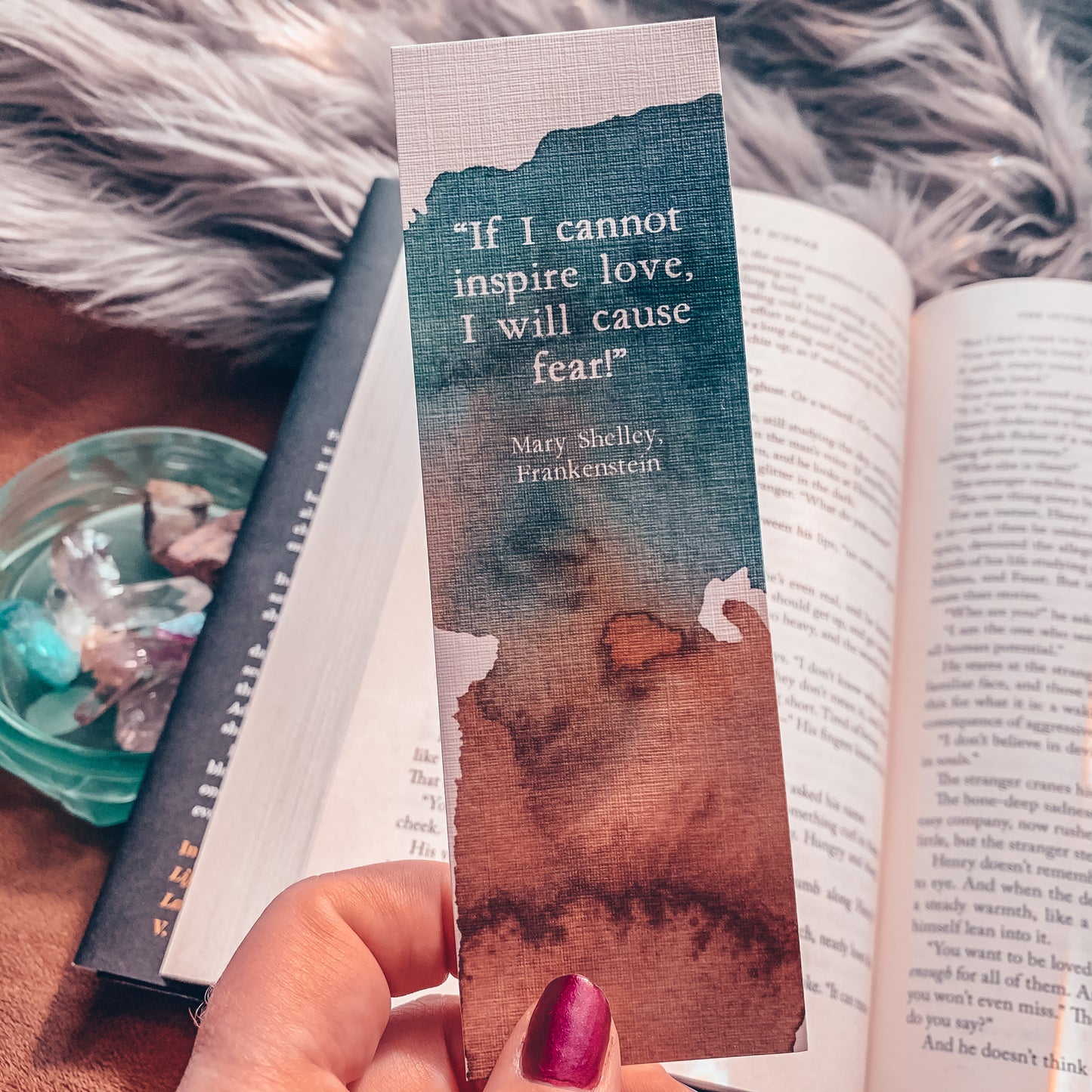 Frankenstein If I Cannot Inspire Love, I Will Cause Fear Quote Bookmark