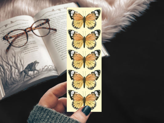 Monarch Butterfly Watercolor Bookmark, Butterfly Illustration Nature Art