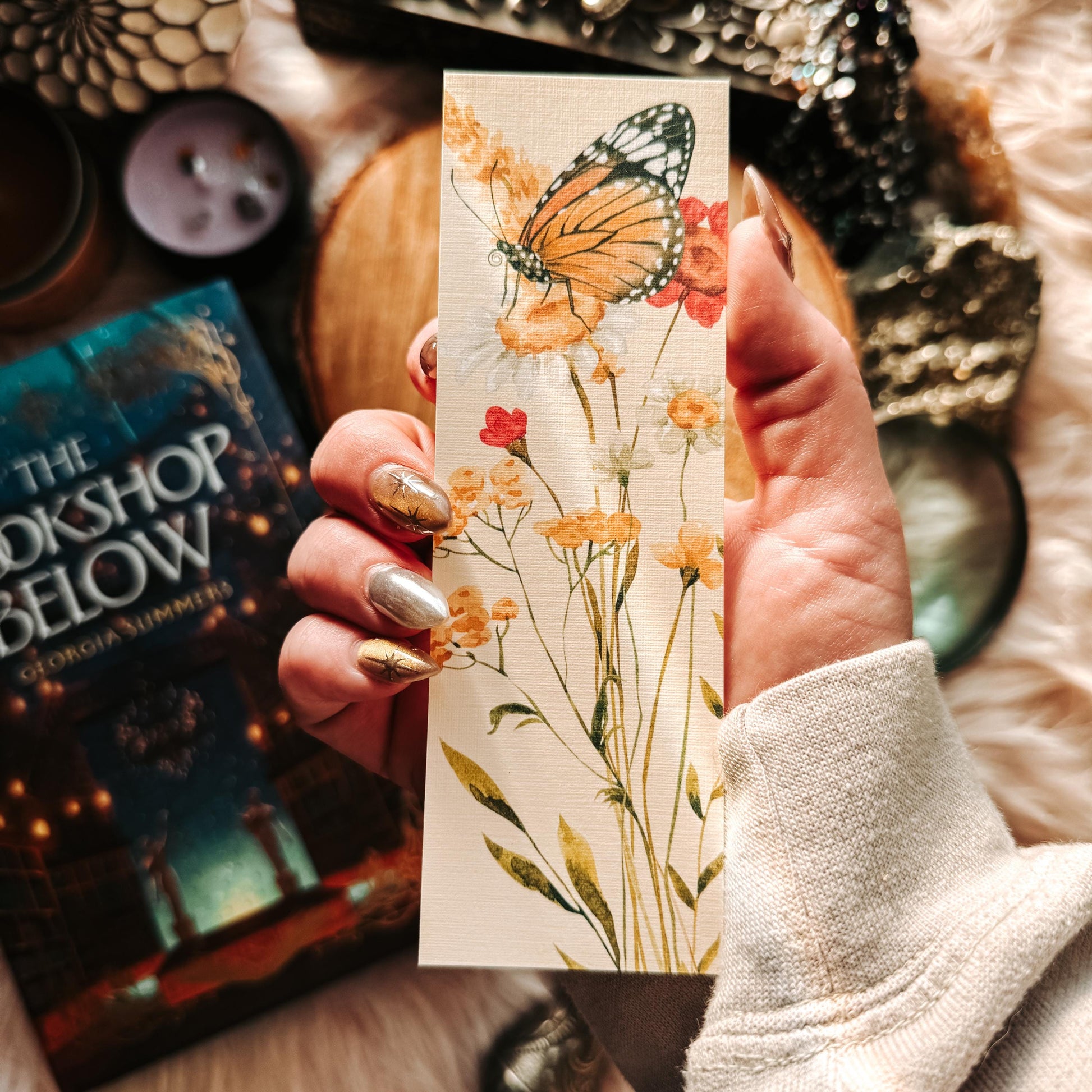Printable Monarch Butterfly Bookmarks Set, Watercolor Butterfly Bookmark Digital Download Nature Illustration