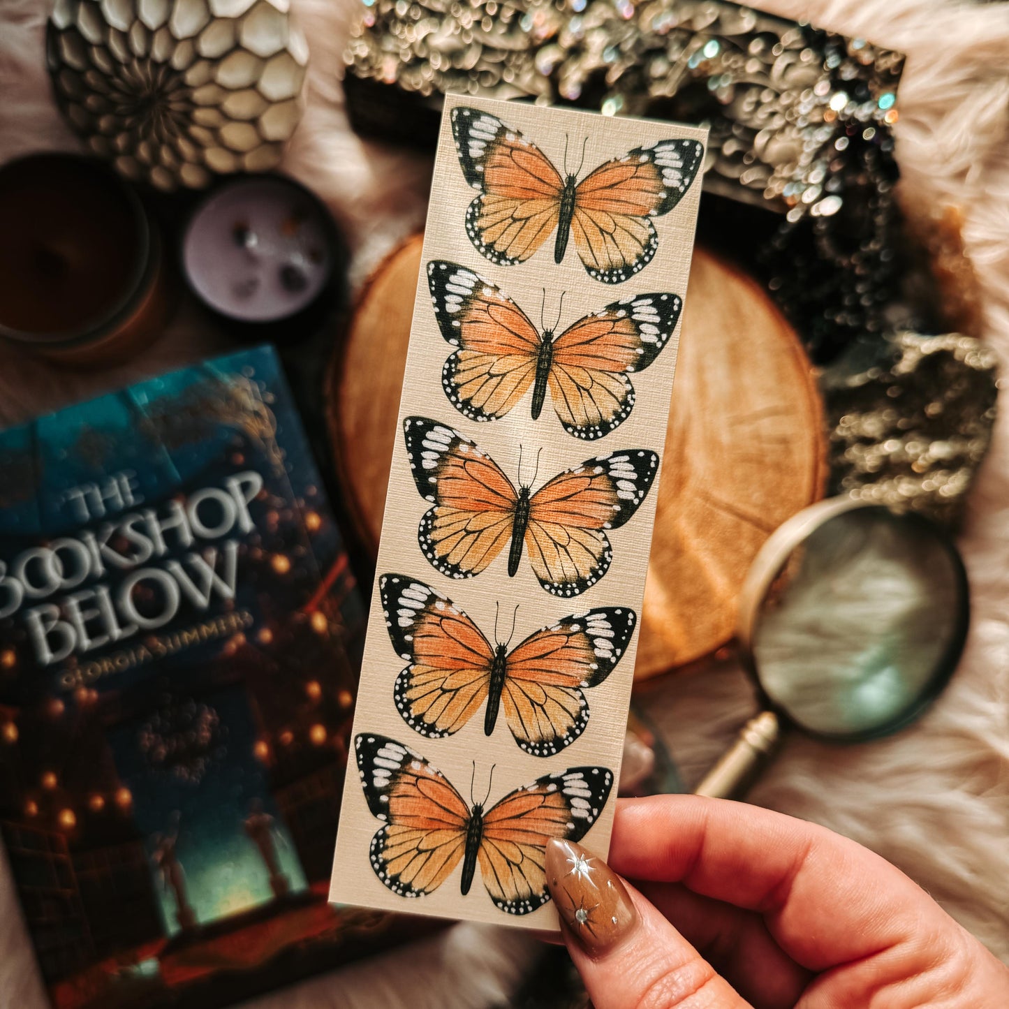 Printable Monarch Butterfly Bookmarks Set, Watercolor Butterfly Bookmark Digital Download Nature Illustration