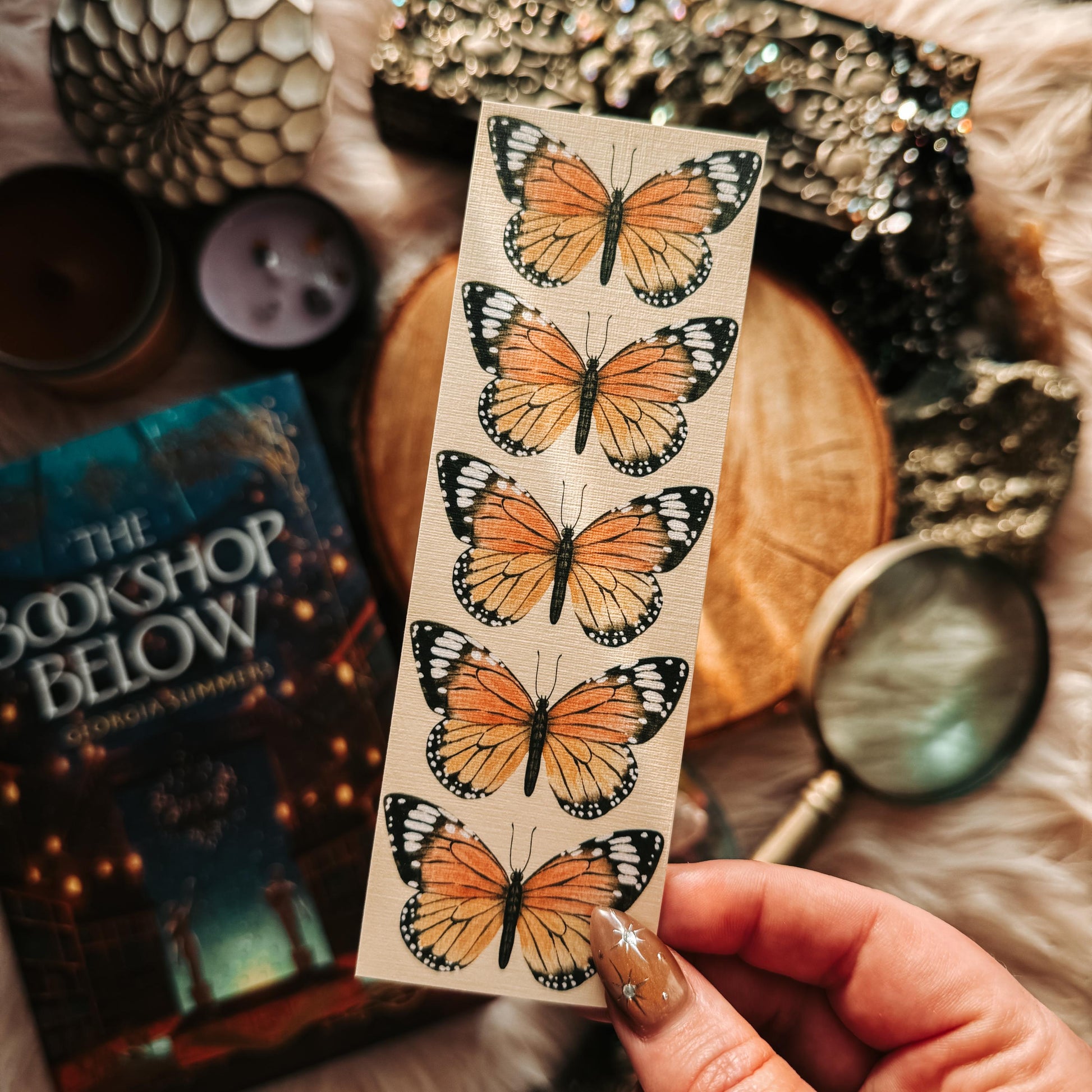 Printable Monarch Butterfly Bookmarks Set, Watercolor Butterfly Bookmark Digital Download Nature Illustration