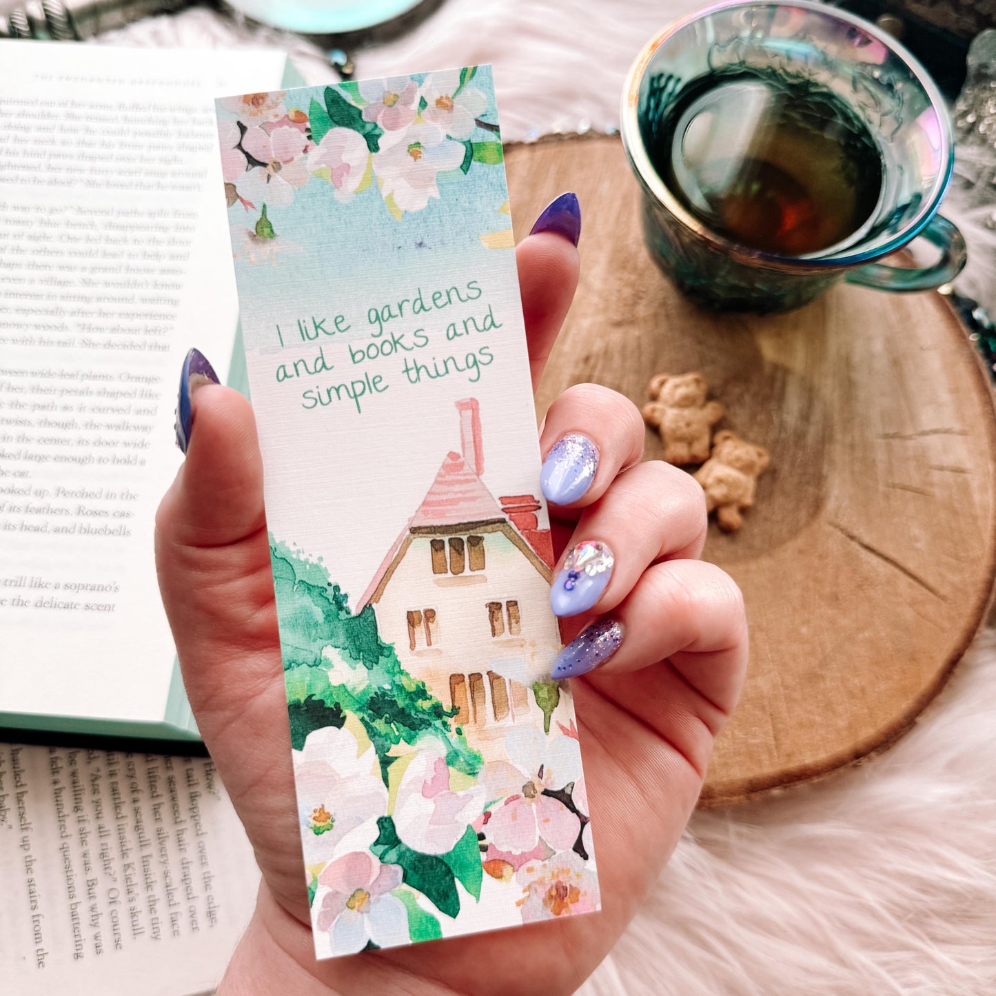 Spring Garden Printable Bookmark Set, Instant Download Print at Home Bookmarks, Cottagecore Floral Bookish Prints