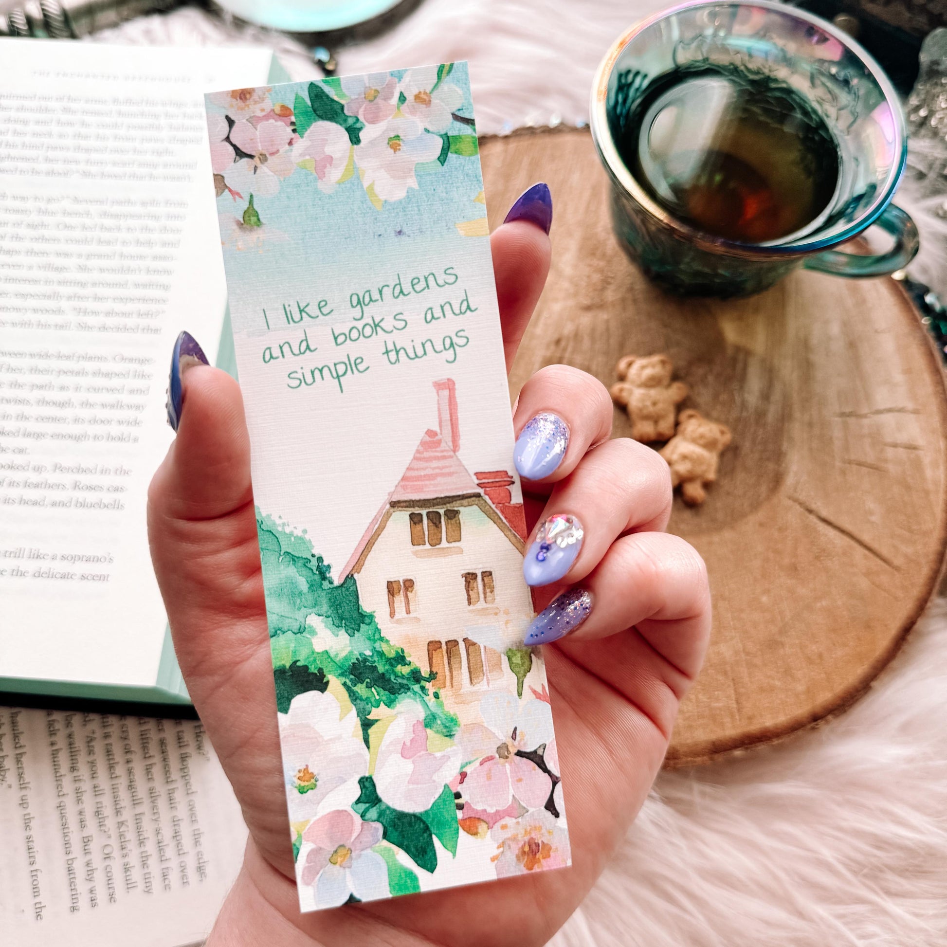 Spring Garden Printable Bookmark Set, Instant Download Print at Home Bookmarks, Cottagecore Floral Bookish Prints
