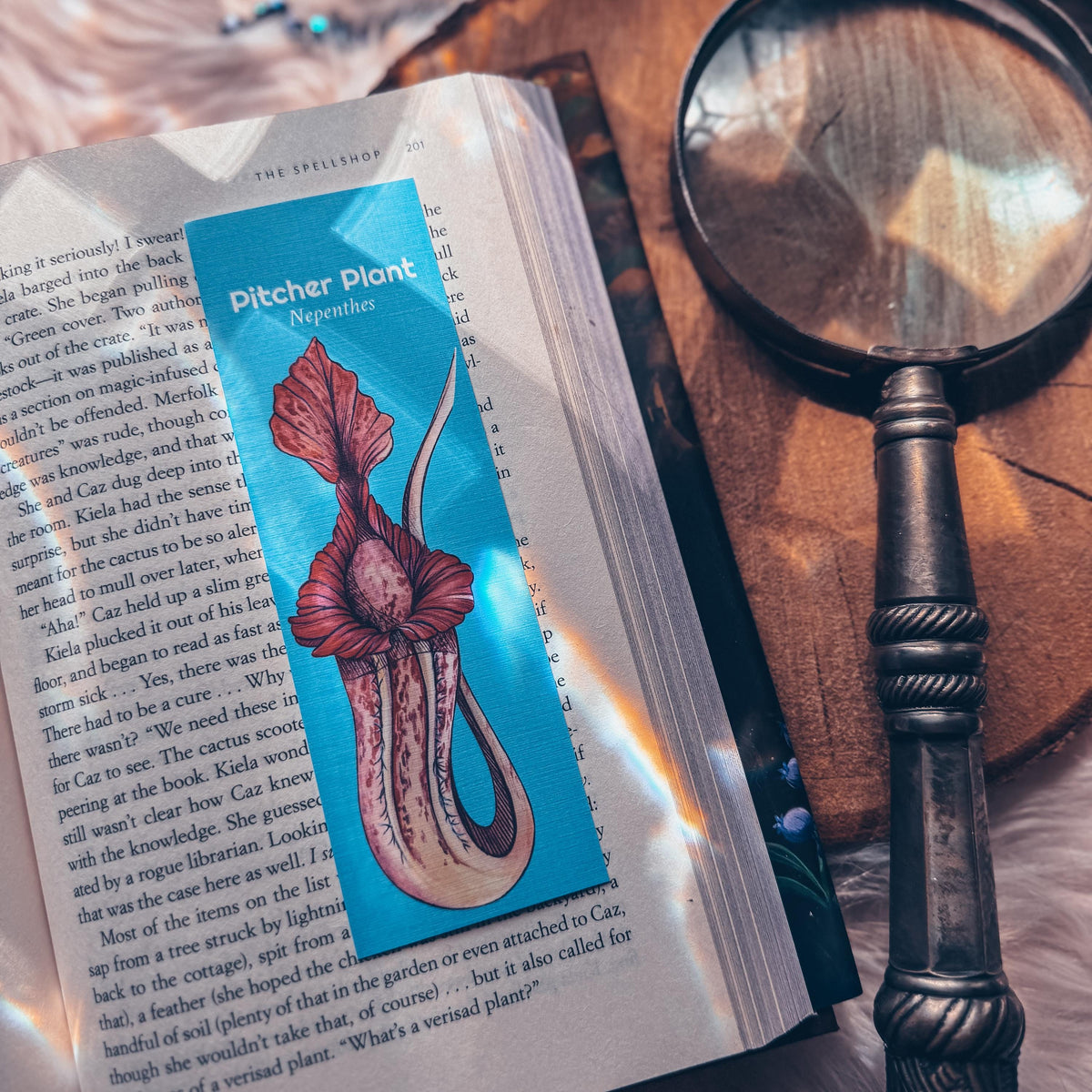 Pitcher Plant Handmade Bookmark, Carnivorous Plant Watercolor Gift for Reader, Exotic Plant Parent Set of Bookmarks