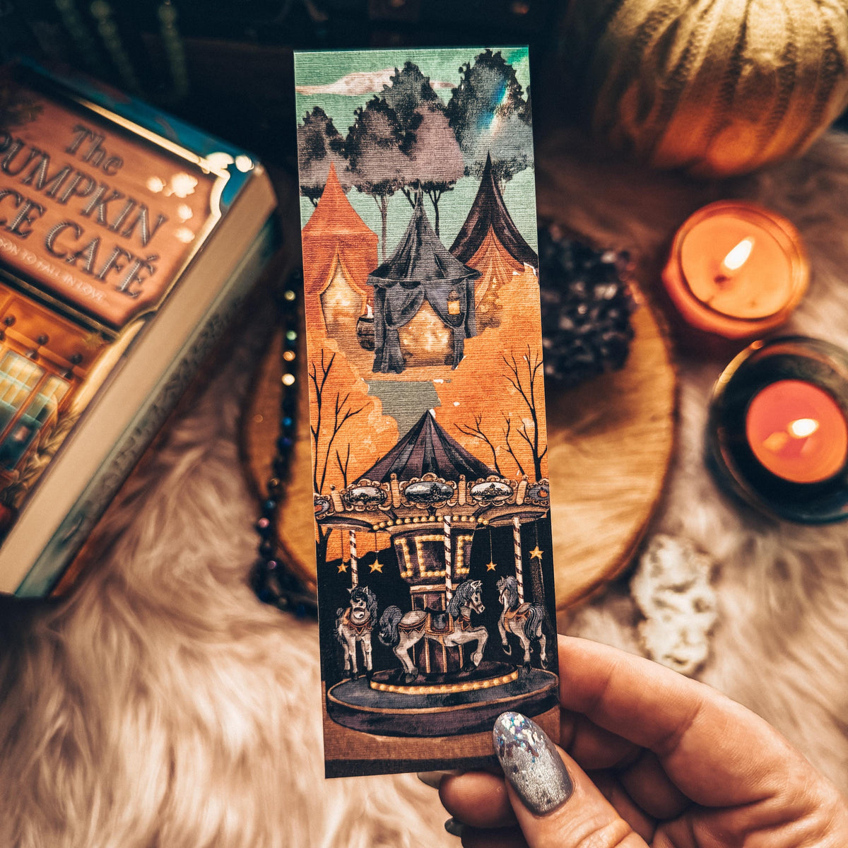 Halloween Carnival Printable Bookmarks, Creepy Circus Bookmarks, Hocus Pocus Retro Style Spooky Print at Home Reader Gift