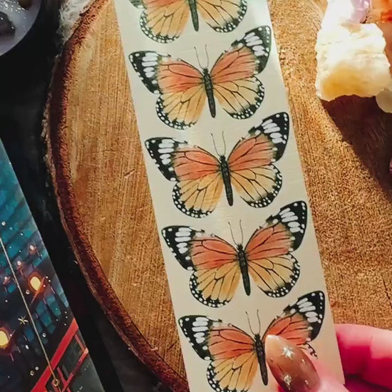 Monarch Butterfly Watercolor Bookmark, Butterfly Illustration Nature Art
