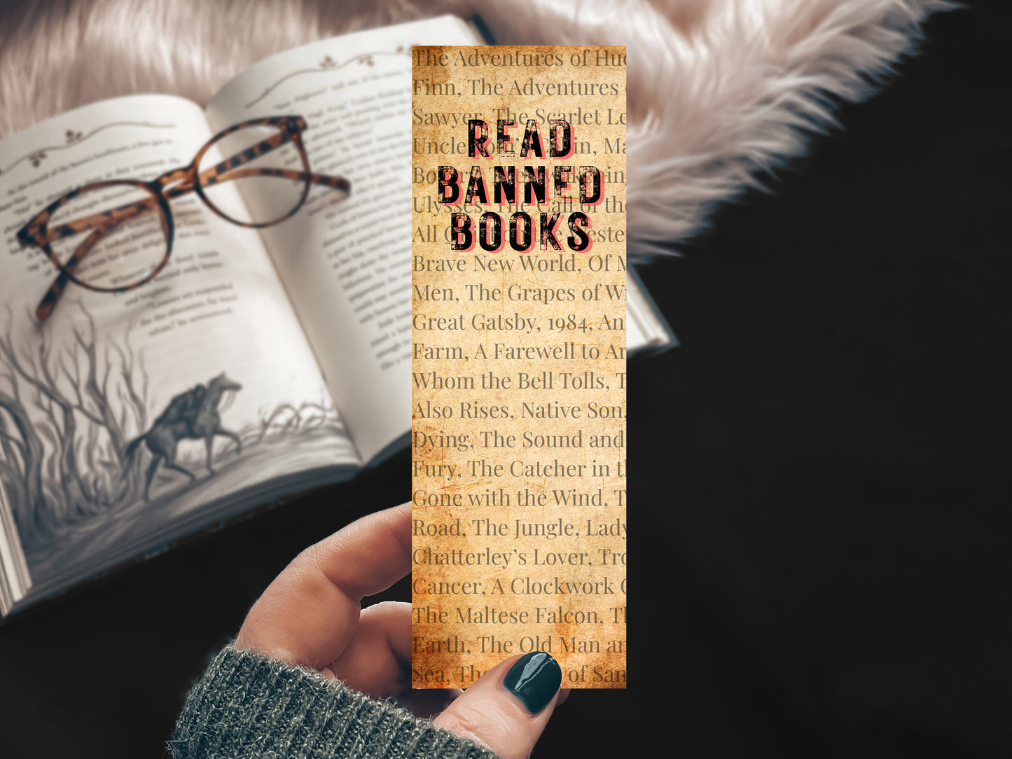 Read Banned Books Handmade Bookmark