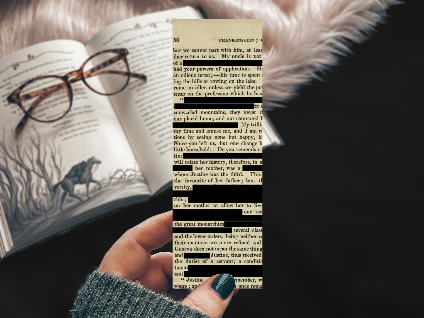 Redacted Book Page Banned Books Week Bookmark
