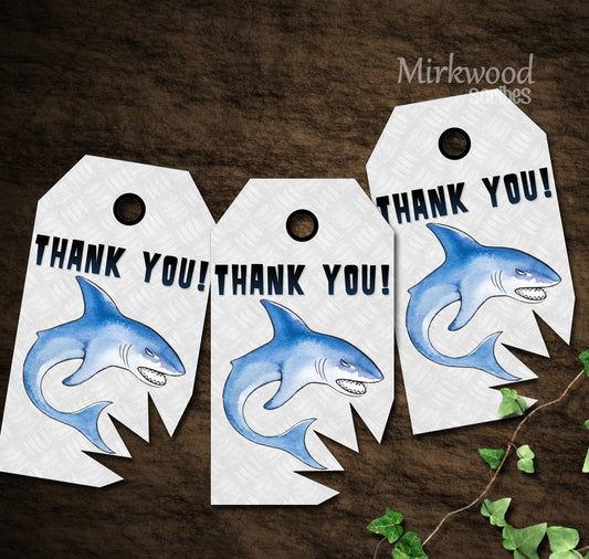 Printable Shark Bite Thank You Tags