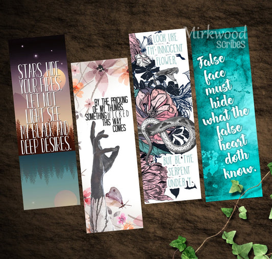 Printable Macbeth Quotes Bookmarks Set