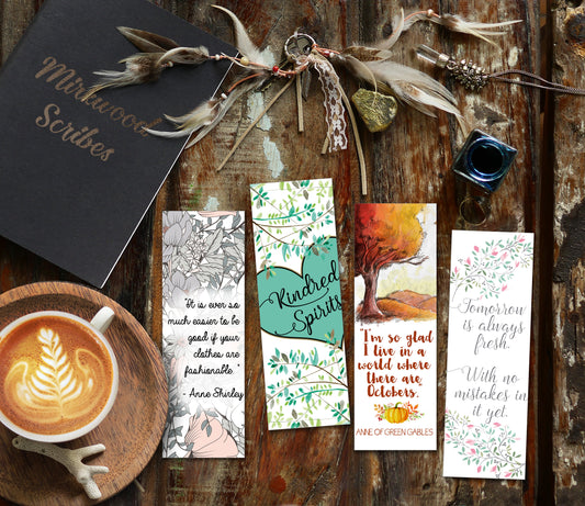 Printable Anne of Green Gables Bookmarks Set