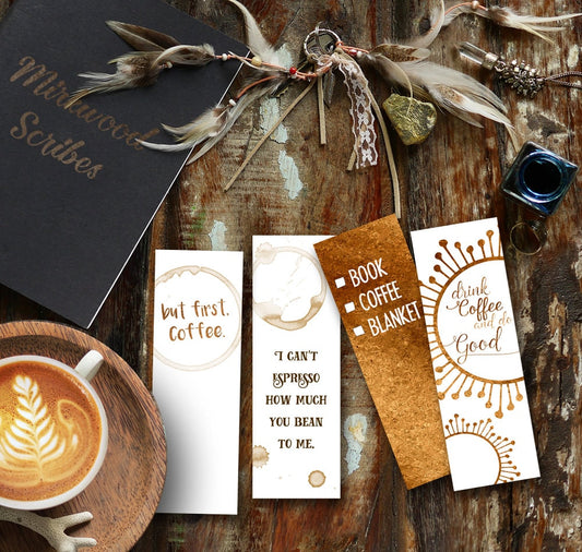 Printable Coffee Lovers Bookmarks Set