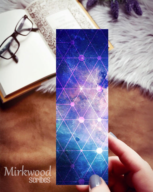 Geometric Stars Galaxy Bookmark