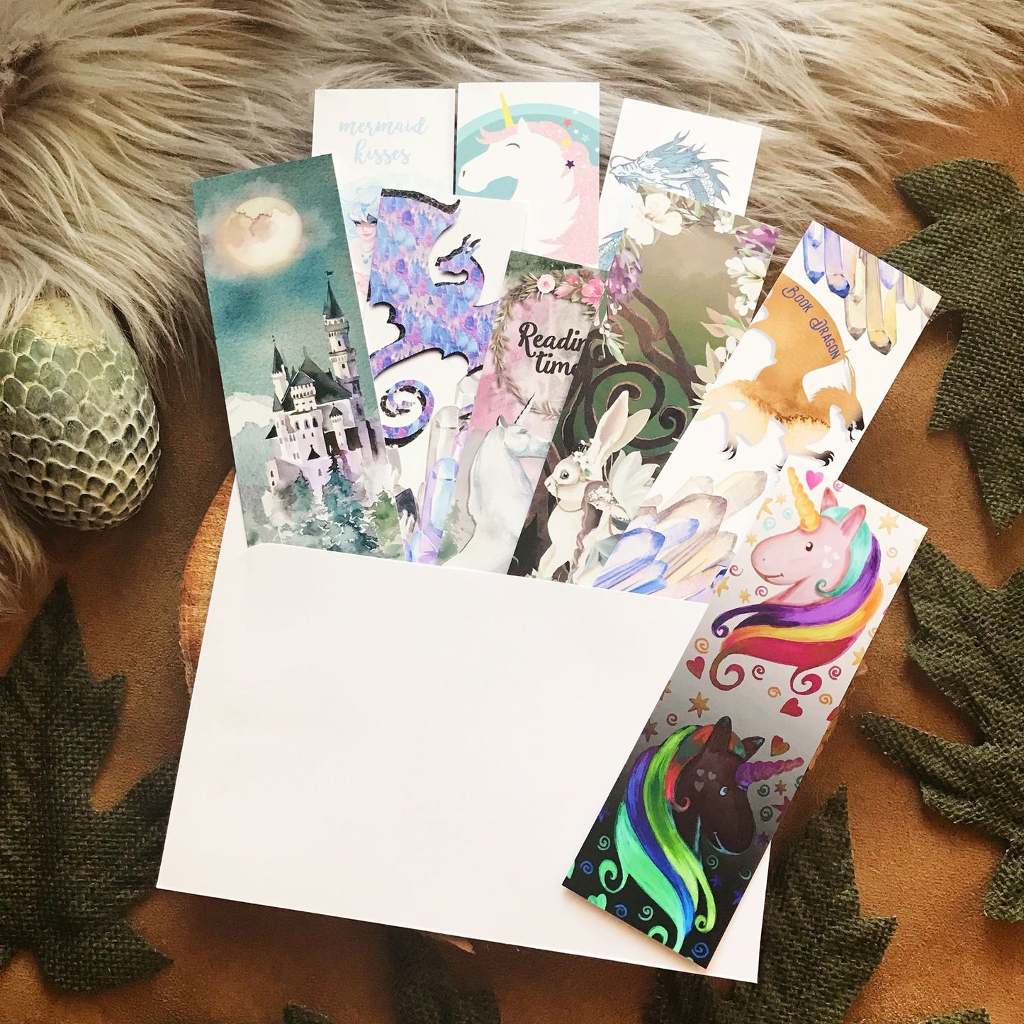 Grab Bag Set of Bookmarks, 9 Surprise Handmade Bookmarks